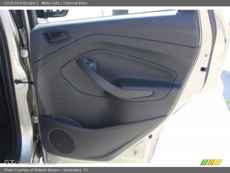 White Gold / Charcoal Black 2018 Ford Escape S