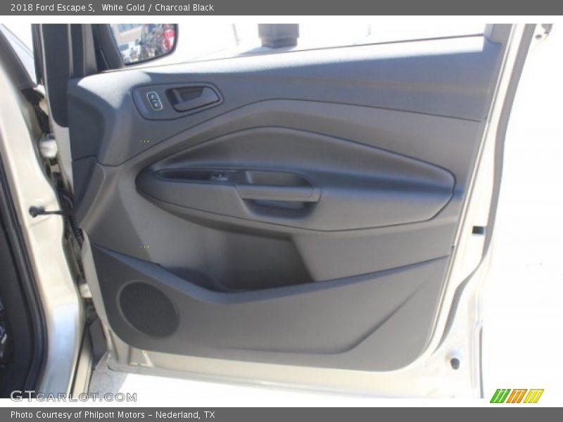 White Gold / Charcoal Black 2018 Ford Escape S