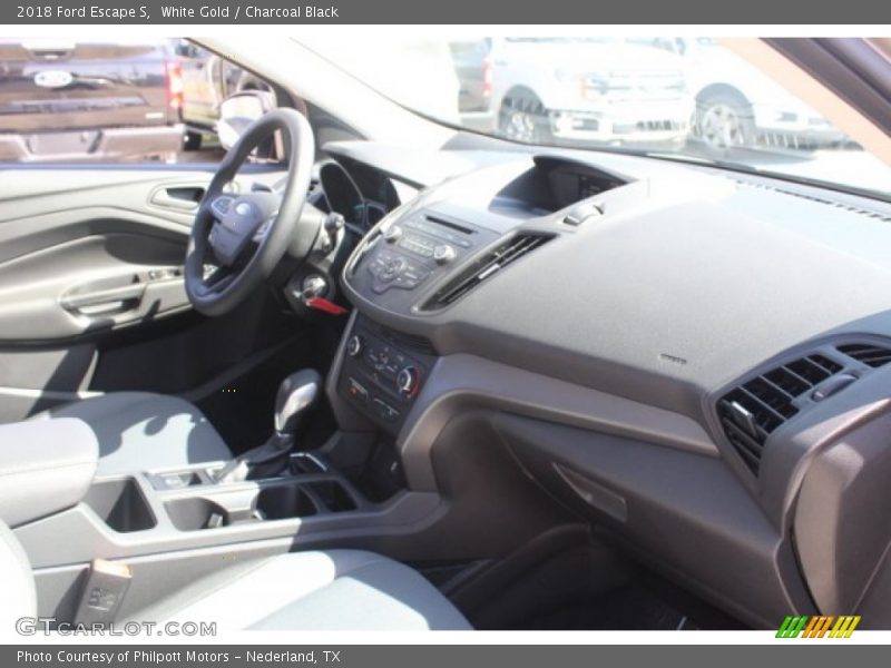 White Gold / Charcoal Black 2018 Ford Escape S