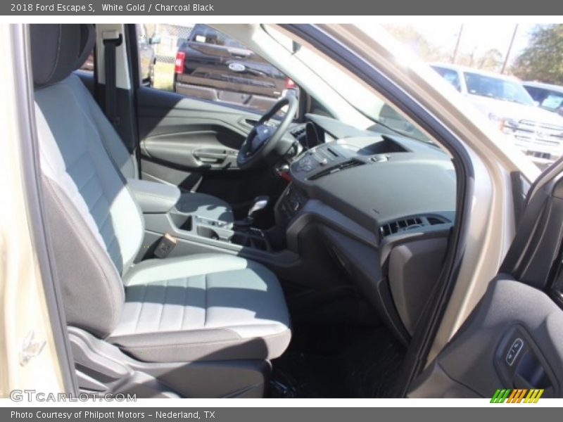White Gold / Charcoal Black 2018 Ford Escape S