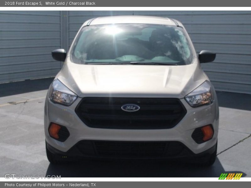 White Gold / Charcoal Black 2018 Ford Escape S