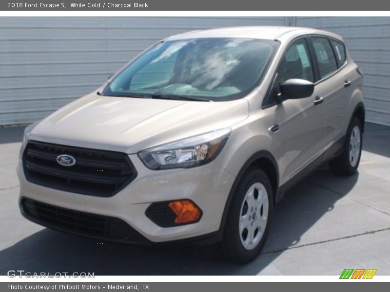 White Gold / Charcoal Black 2018 Ford Escape S