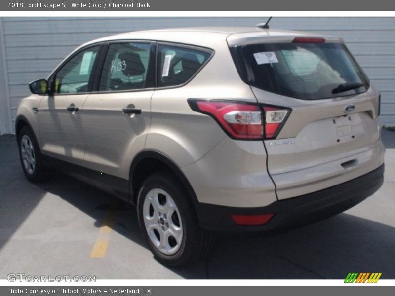 White Gold / Charcoal Black 2018 Ford Escape S