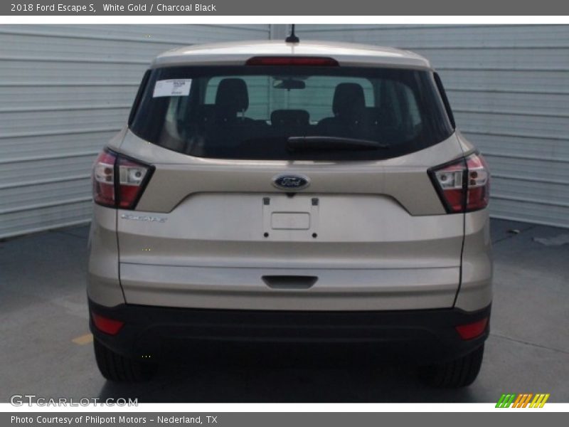 White Gold / Charcoal Black 2018 Ford Escape S