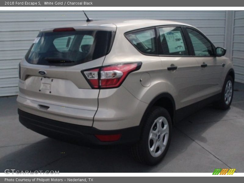 White Gold / Charcoal Black 2018 Ford Escape S