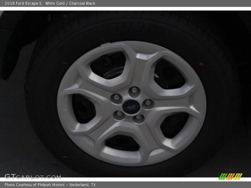 White Gold / Charcoal Black 2018 Ford Escape S
