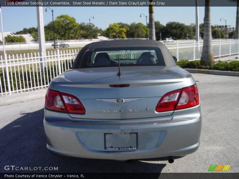 Silver Steel Metallic / Dark Slate Gray/Light Slate Gray 2008 Chrysler Sebring LX Convertible