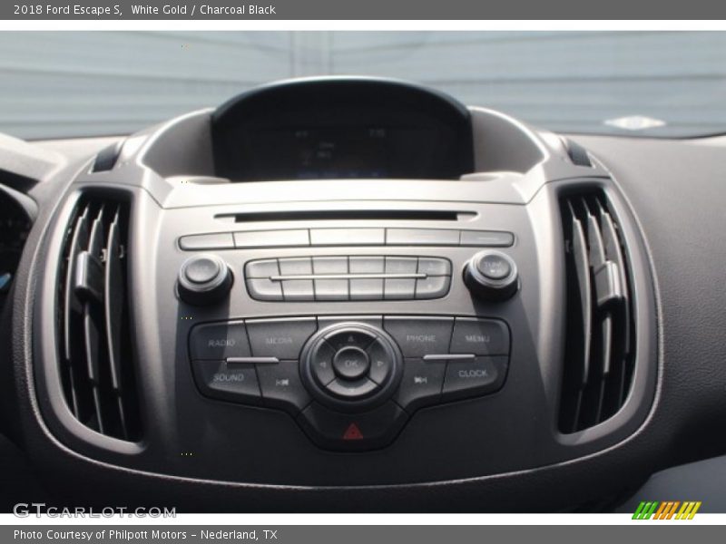 White Gold / Charcoal Black 2018 Ford Escape S