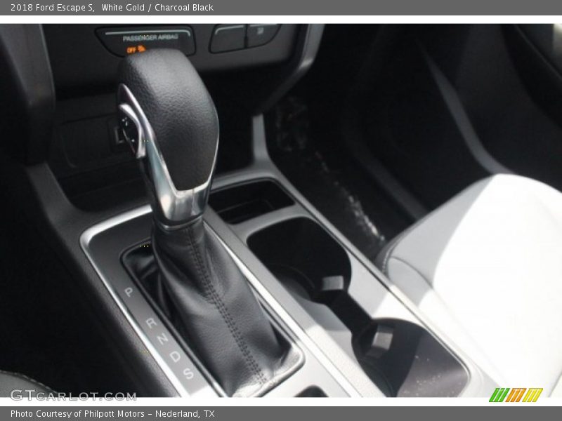White Gold / Charcoal Black 2018 Ford Escape S