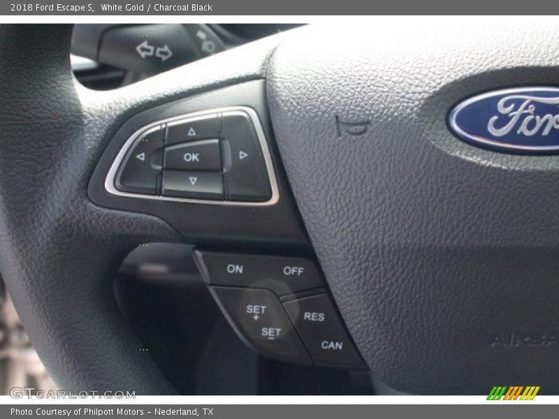 White Gold / Charcoal Black 2018 Ford Escape S