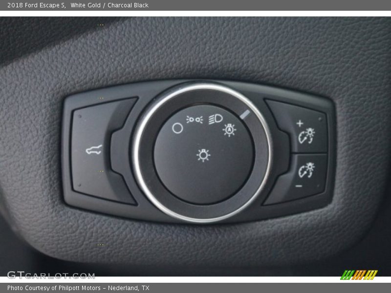 White Gold / Charcoal Black 2018 Ford Escape S