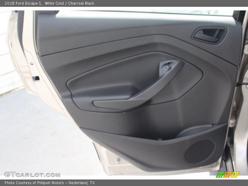 White Gold / Charcoal Black 2018 Ford Escape S