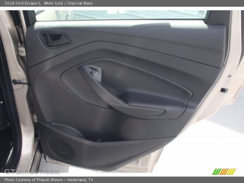 White Gold / Charcoal Black 2018 Ford Escape S