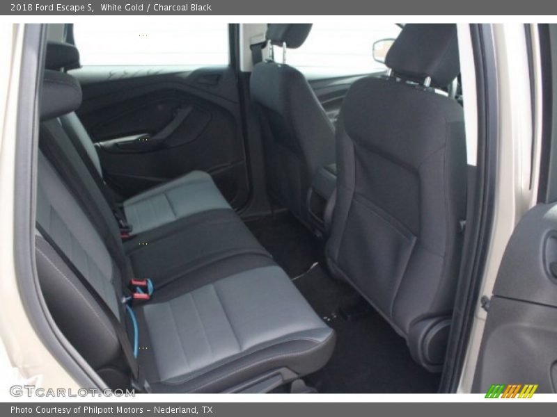 White Gold / Charcoal Black 2018 Ford Escape S