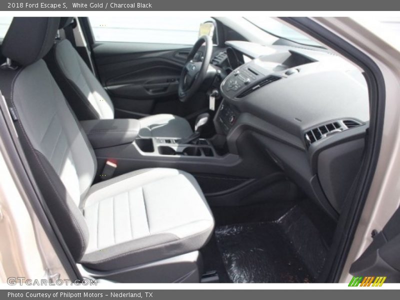 White Gold / Charcoal Black 2018 Ford Escape S
