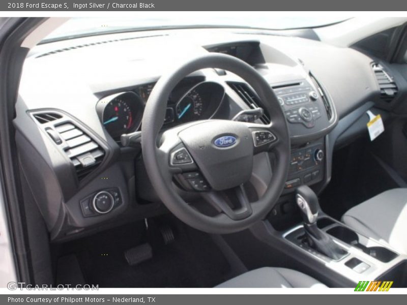 Ingot Silver / Charcoal Black 2018 Ford Escape S