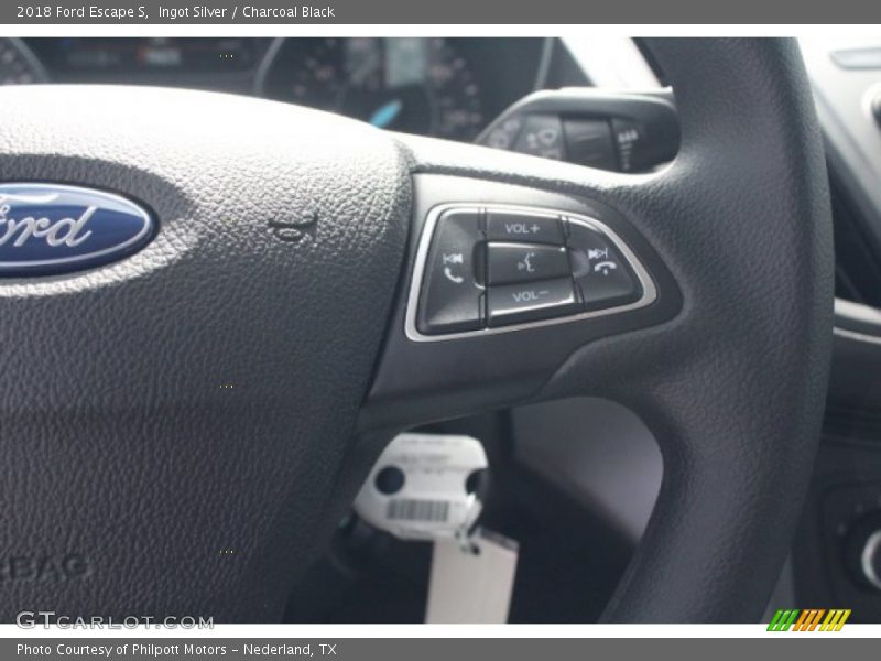 Ingot Silver / Charcoal Black 2018 Ford Escape S