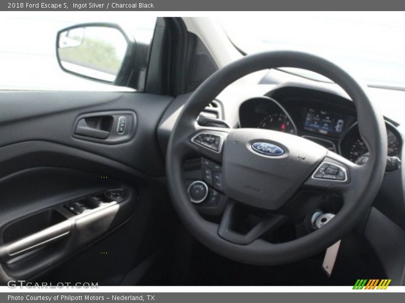 Ingot Silver / Charcoal Black 2018 Ford Escape S