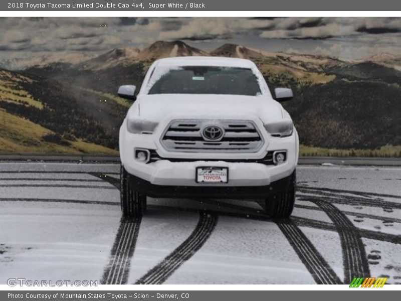Super White / Black 2018 Toyota Tacoma Limited Double Cab 4x4