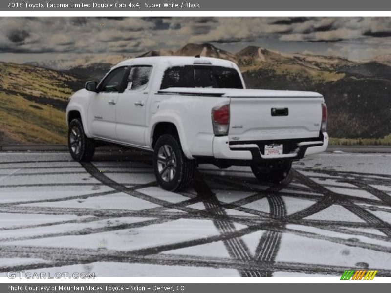 Super White / Black 2018 Toyota Tacoma Limited Double Cab 4x4