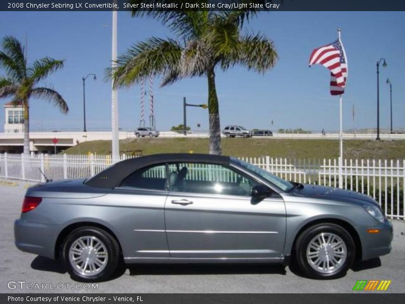 Silver Steel Metallic / Dark Slate Gray/Light Slate Gray 2008 Chrysler Sebring LX Convertible
