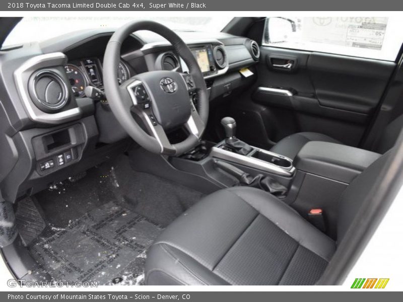 Super White / Black 2018 Toyota Tacoma Limited Double Cab 4x4