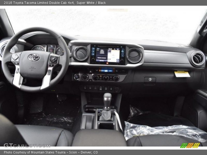Super White / Black 2018 Toyota Tacoma Limited Double Cab 4x4
