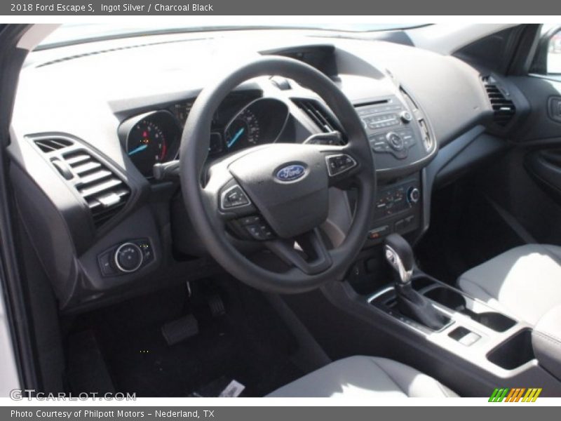 Ingot Silver / Charcoal Black 2018 Ford Escape S