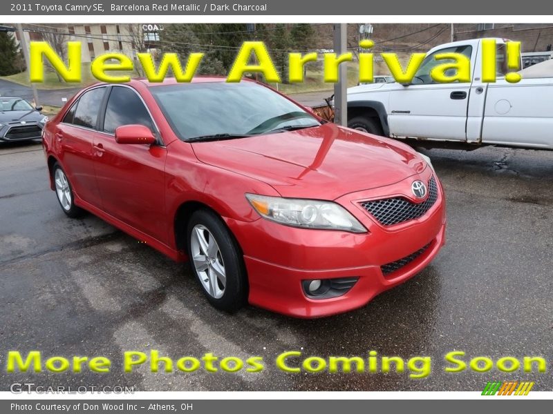 Barcelona Red Metallic / Dark Charcoal 2011 Toyota Camry SE