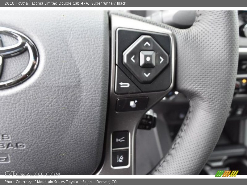 Super White / Black 2018 Toyota Tacoma Limited Double Cab 4x4