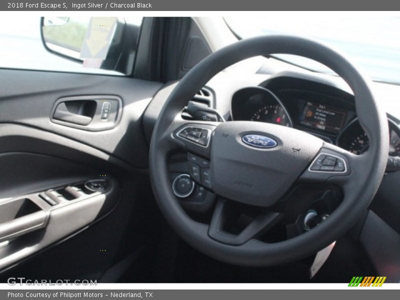 Ingot Silver / Charcoal Black 2018 Ford Escape S