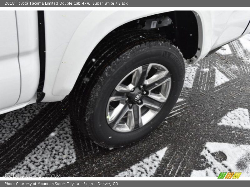 Super White / Black 2018 Toyota Tacoma Limited Double Cab 4x4