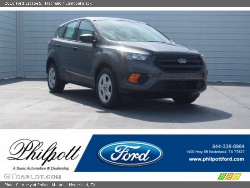 Magnetic / Charcoal Black 2018 Ford Escape S