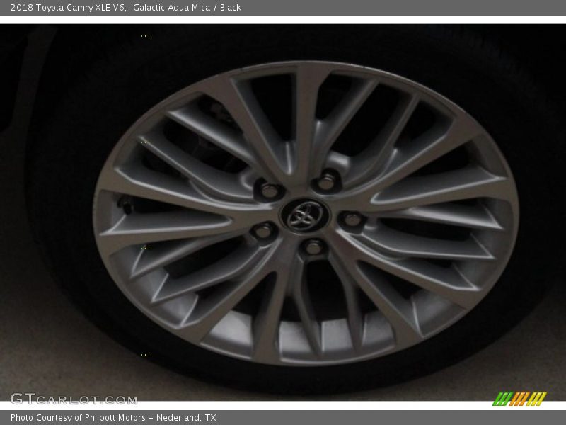 Galactic Aqua Mica / Black 2018 Toyota Camry XLE V6