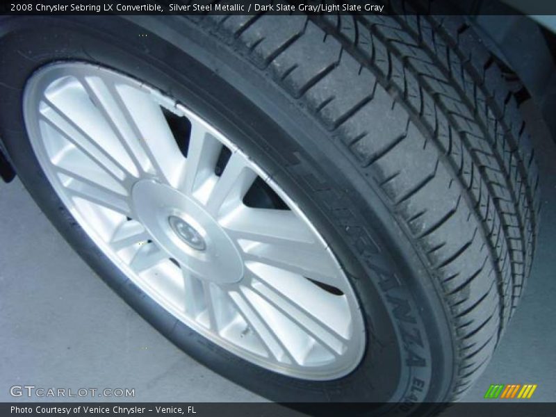 Silver Steel Metallic / Dark Slate Gray/Light Slate Gray 2008 Chrysler Sebring LX Convertible