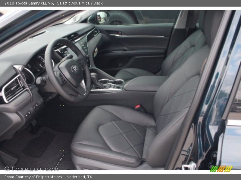 Galactic Aqua Mica / Black 2018 Toyota Camry XLE V6
