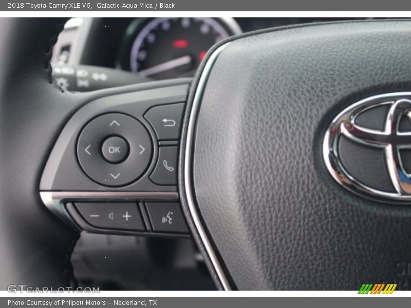 Galactic Aqua Mica / Black 2018 Toyota Camry XLE V6