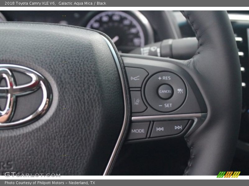 Galactic Aqua Mica / Black 2018 Toyota Camry XLE V6