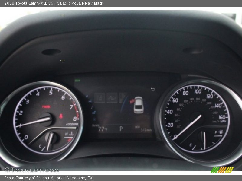 Galactic Aqua Mica / Black 2018 Toyota Camry XLE V6