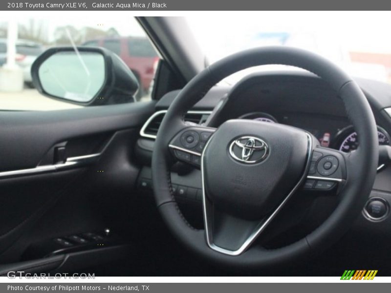 Galactic Aqua Mica / Black 2018 Toyota Camry XLE V6