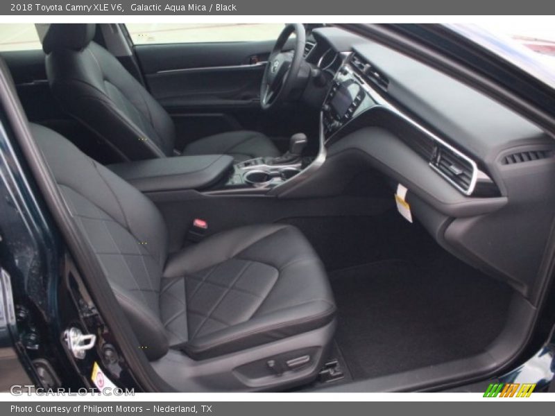 Galactic Aqua Mica / Black 2018 Toyota Camry XLE V6