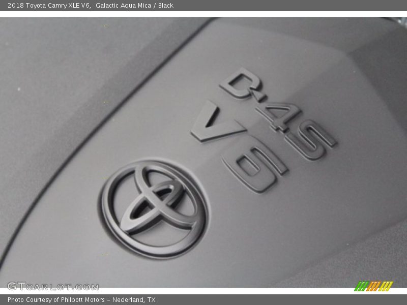 Galactic Aqua Mica / Black 2018 Toyota Camry XLE V6