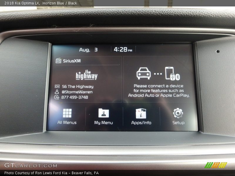 Horizon Blue / Black 2018 Kia Optima LX