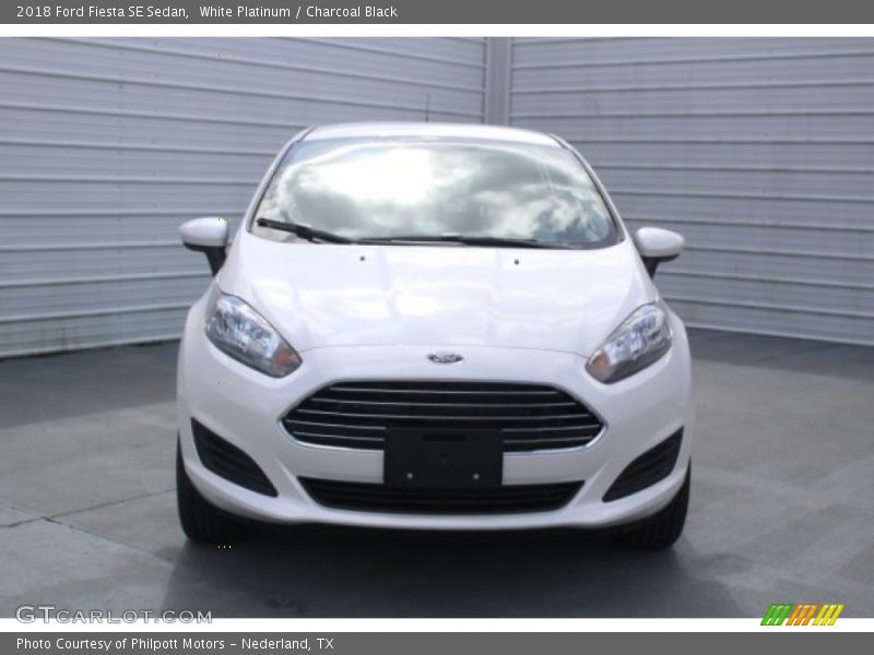 White Platinum / Charcoal Black 2018 Ford Fiesta SE Sedan