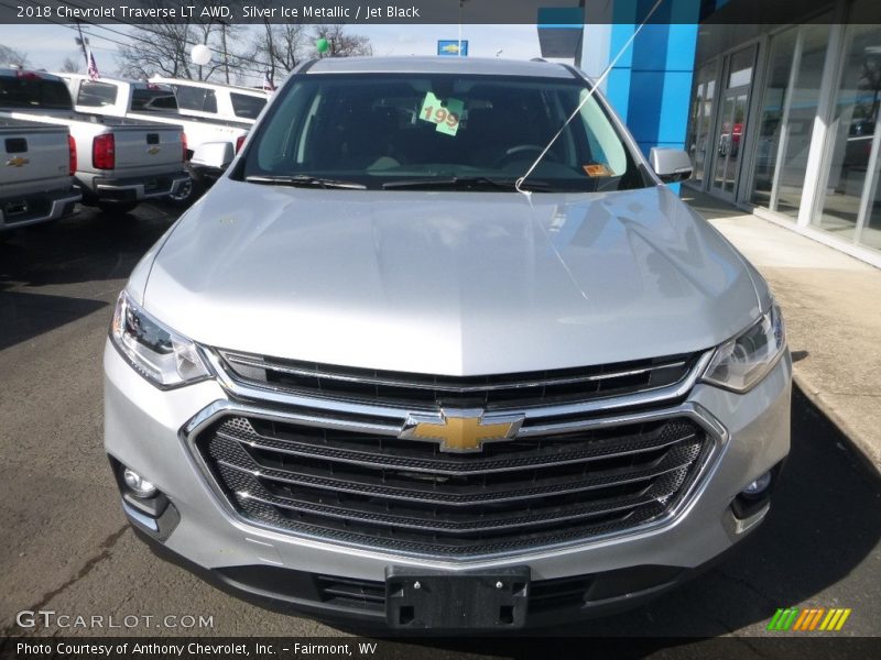 Silver Ice Metallic / Jet Black 2018 Chevrolet Traverse LT AWD