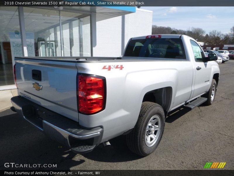 Silver Ice Metallic / Jet Black 2018 Chevrolet Silverado 1500 WT Regular Cab 4x4