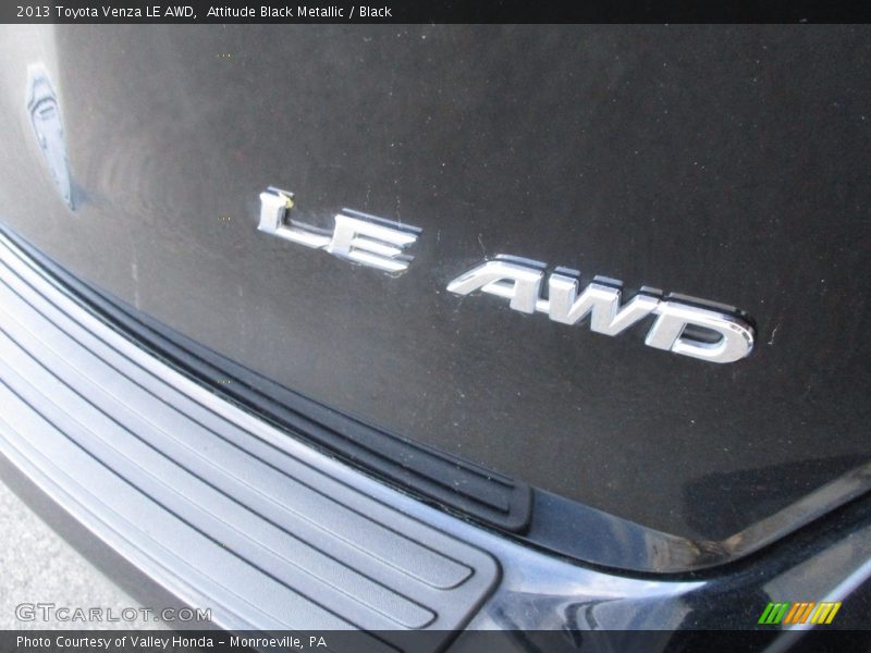 Attitude Black Metallic / Black 2013 Toyota Venza LE AWD
