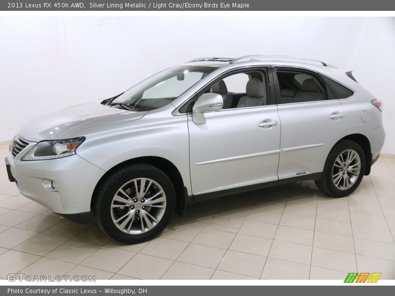 Silver Lining Metallic / Light Gray/Ebony Birds Eye Maple 2013 Lexus RX 450h AWD