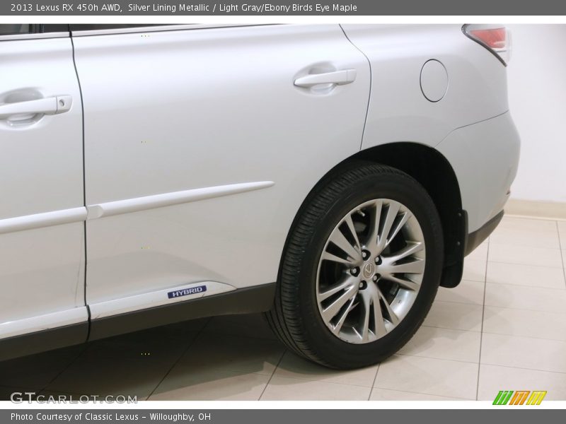 Silver Lining Metallic / Light Gray/Ebony Birds Eye Maple 2013 Lexus RX 450h AWD