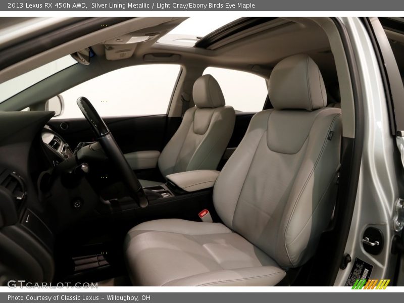 Silver Lining Metallic / Light Gray/Ebony Birds Eye Maple 2013 Lexus RX 450h AWD